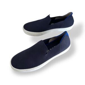 Rothy's Navy Blue The Sneaker Slip On Shoes Women's Sz 7.5 Comfort Knit